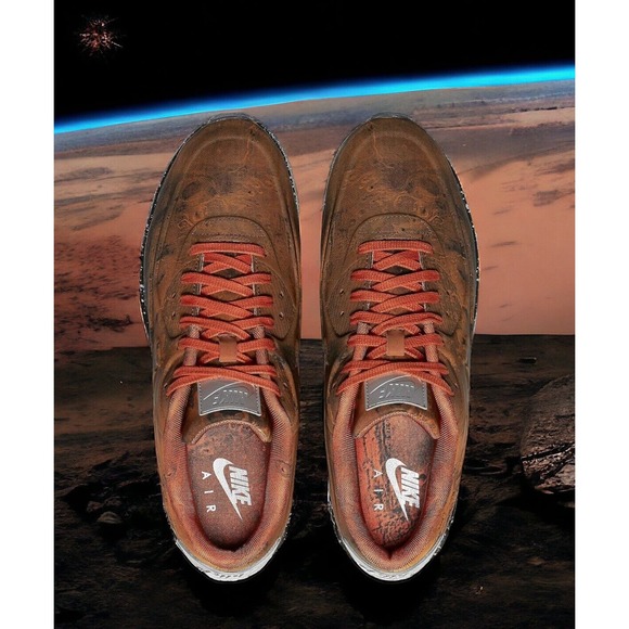 Nike Air Max 90 Mars Landing Stone Magma Orange Black New in Box Womens Size 6 - Picture 8 of 15